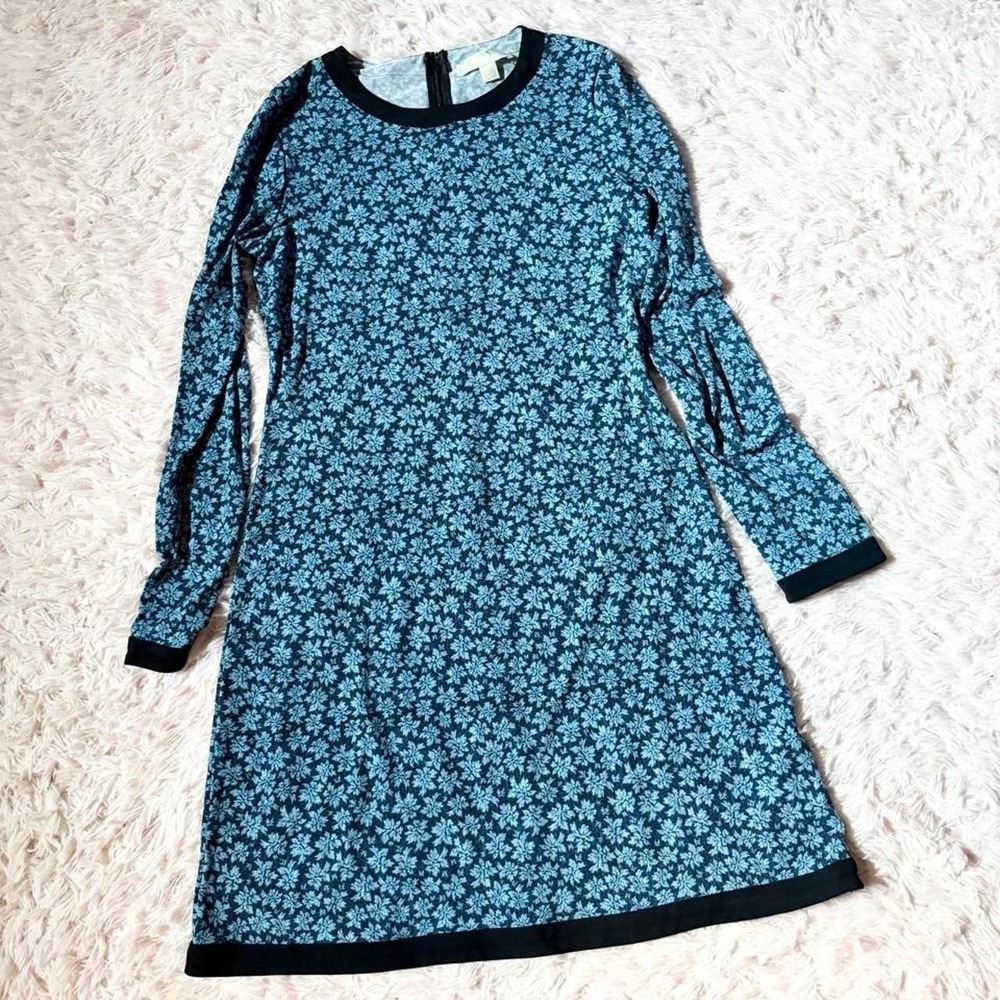 Michael Kors Classic Floral Grandma Core Shift Dress Womens M‎ Slinky Casual